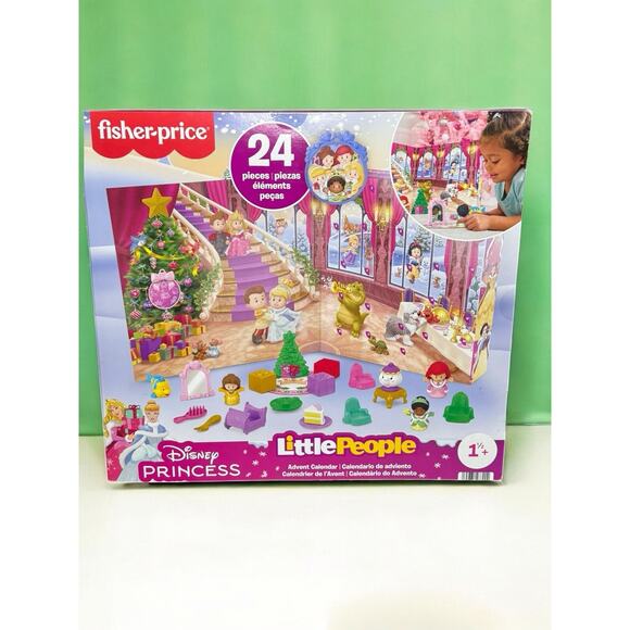 Fisher Price-Disney Princess Advent Calendar Little People 24 Pieces - NEW - Picture 1 of 4